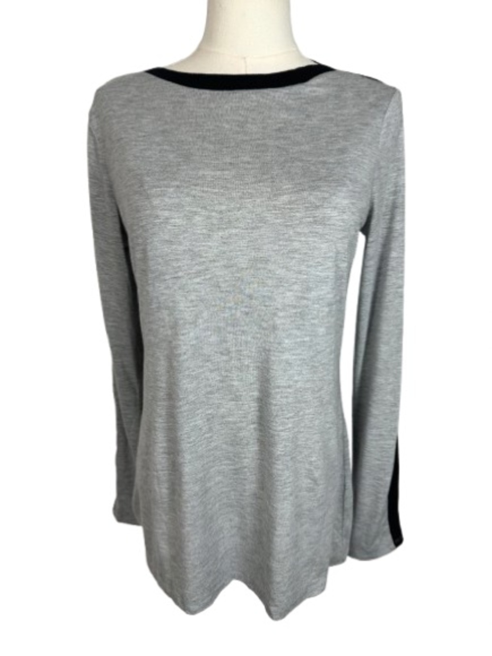 Jockey Gray Long-Sleeve Tunic with Black Trim